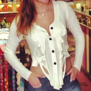  Linear B by Chi Leung crop sweater